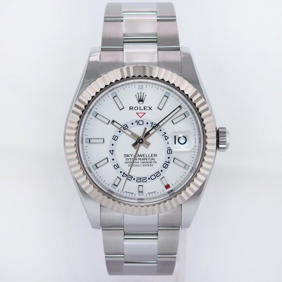 New Rolex Sky Dweller White Gold Men's Watch With Tag and Box - Picture 1 of 5